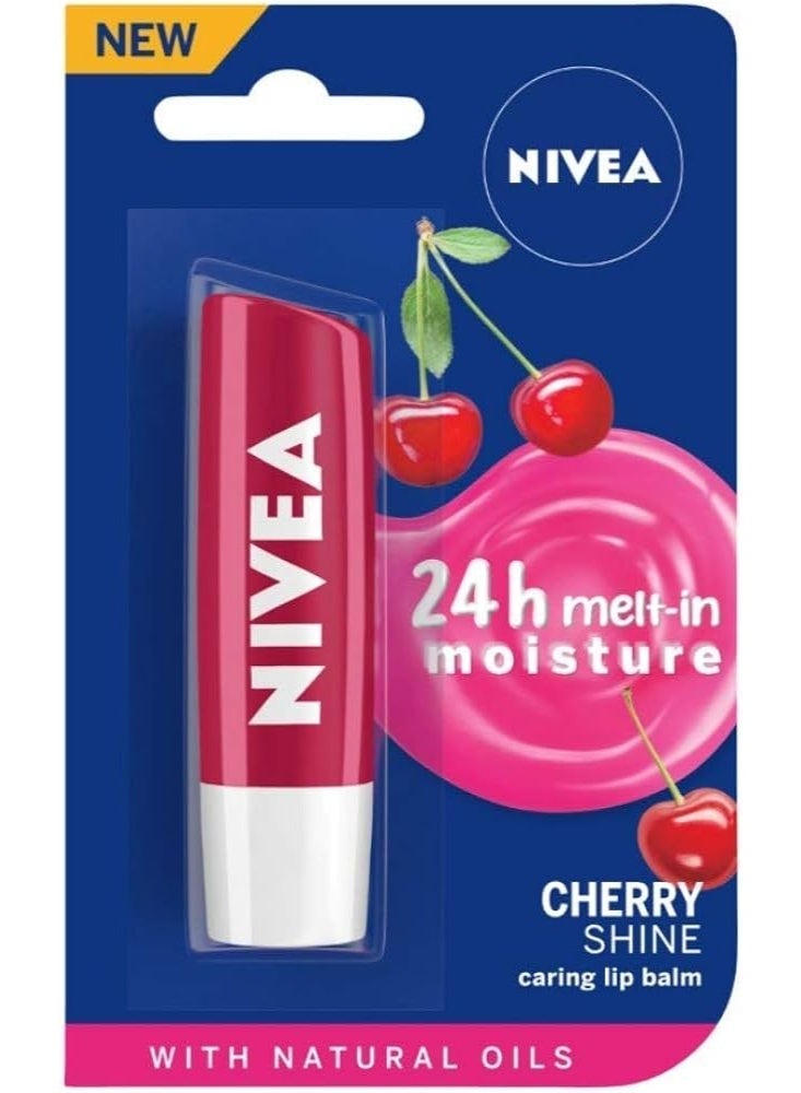 نيفيا مرطب الشفاه شاين كيرنج من نيفيا رقم 31 شيري شاين، شيري شاين، لمعان الفراولة (عبوة من: 3، 14.4 جم) - Image 2